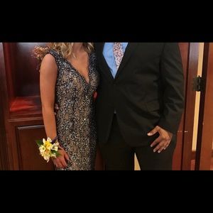 Navy blue jovani prom dress